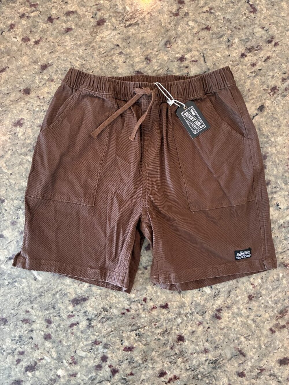 Benny Gold Men’s Brown Drawstring Shorts Medium NWT